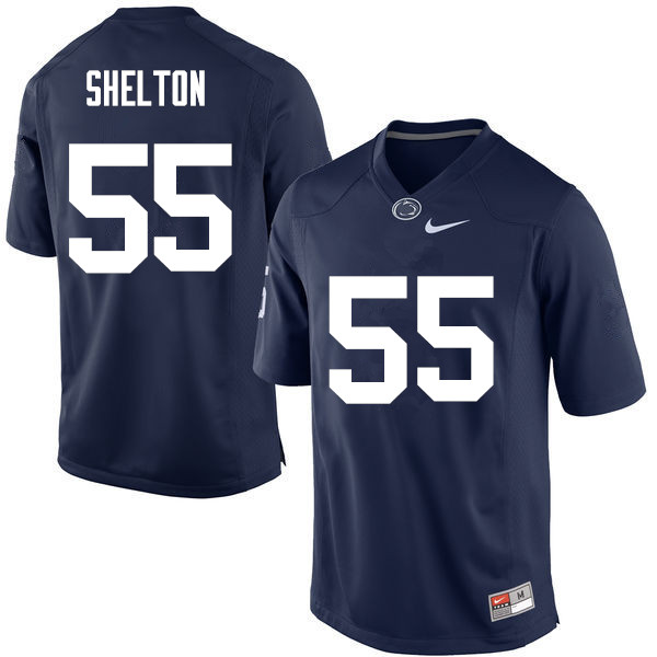 NCAA Nike Men's Penn State Nittany Lions Antonio Shelton #55 College Football Authentic Navy Stitched Jersey SQJ2298JC